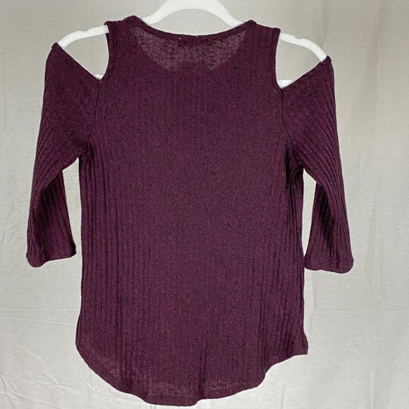 NWT Ripe Women's Cold Shoulder 3/4 Three Quarter Length Sleeve Knit Fabr… - Picture 6 of 7